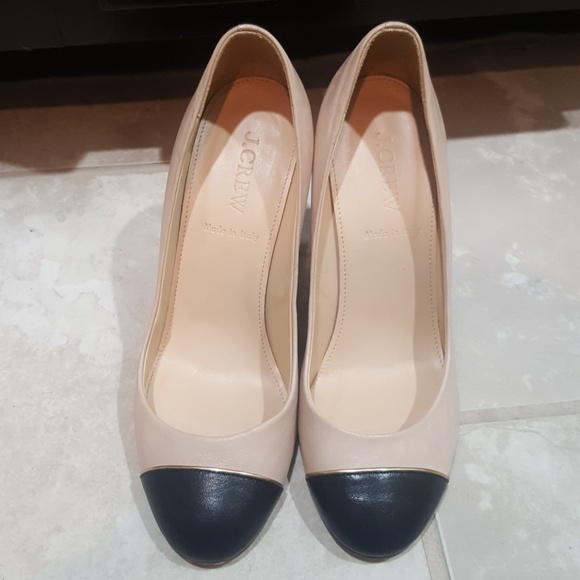 J CREW Nude/Black Spectator Heels - Size 6 1/2 - Picture 2 of 5